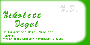 nikolett degel business card